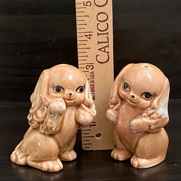 Vintage Cocker Spaniel Kitsch Dog Ceramic Salt & Pepper Shaker Set - Picture 8 of 12